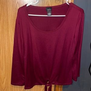 Long sleeve maroon shirt